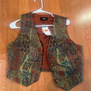 NWT Cider Multicolor Patterned Vest